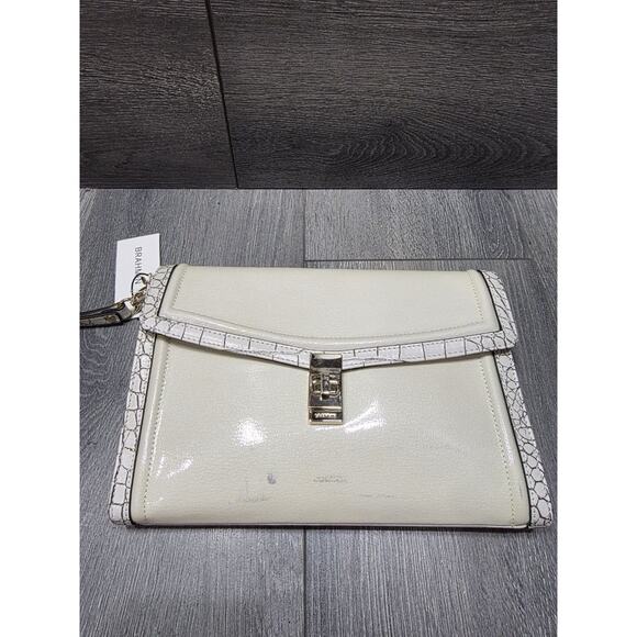 Brahmin Ruth Ivory Benett wristlet Large Leather B000506 - Picture 1 of 8